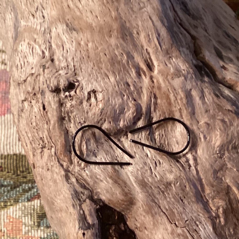 Black U /  Horseshoe Earrings